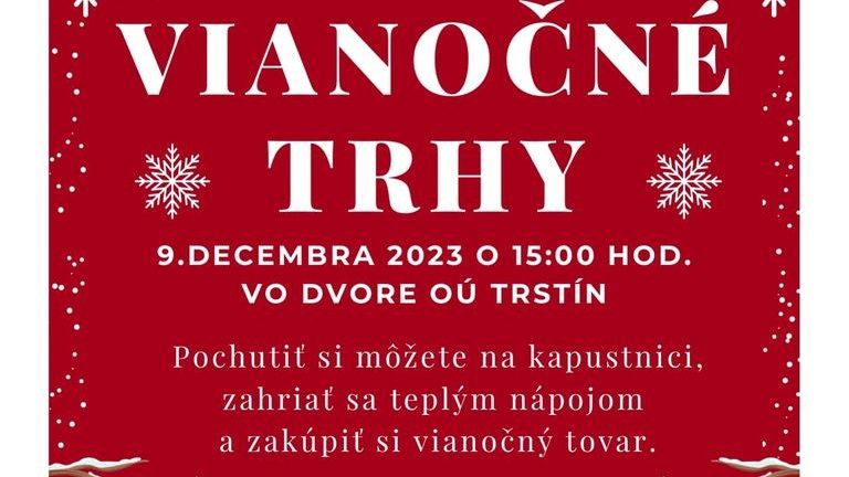 Vianočné trhy, Trstín